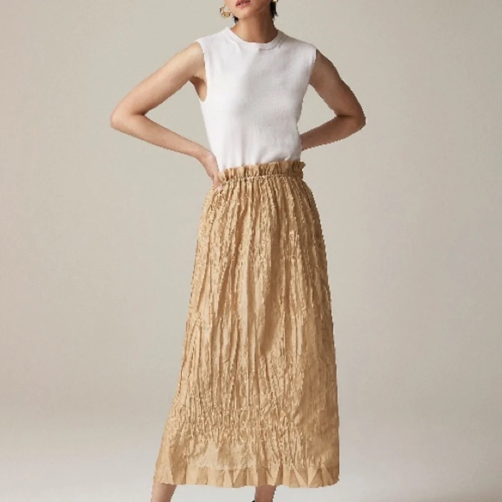 J.Crew Crinkled gathered-waist skirt - Picture 1 of 6